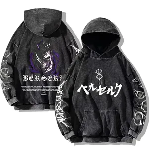 Mens <strong>Berserk</strong> Hoodies Heart Pattern 3D Printed Vintage Washed <strong>Hoodie</strong> Hip Hop Streetwear Cotton Sweatshirts Harajuku Casual Hooded - Product Image 5