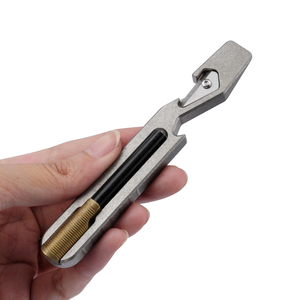 TGZUO Titanium Mini Pry <strong>Bar</strong> Multifunctional Crowbar Compact EDC <strong>Tool</strong> Quick Hanging Bottle Opener Wrench Bit - Product Image 5