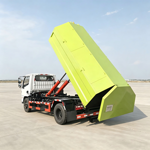 รถบรรทุกขยะแบบ Hook Lift ยี่ห้อ Nanjun 4x2 ขนาด 10 ลูกบาศก์เมตร ชุดสมบูรณ์พร้อมถังขยะ 10 ตัน แบบ Arm Roll Dumpster Bin Truck มาตรฐานยูโร 2 เครื่องยนต์ดีเซล - Product Image 5