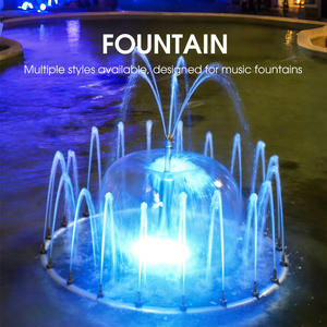 Fontana Colorata da Pavimento in Acciaio Inox Fontana Musicale Danzante con Acqua e LED - Product Image 1