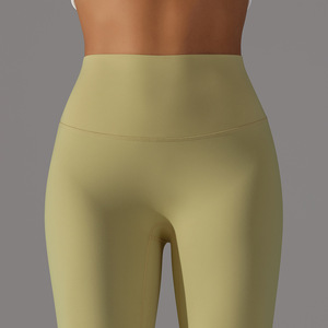Leggings de Yoga de Cintura Alta sin Costuras, Color Sólido, Cintura Elástica, Pantalones de Nailon y Spandex - Product Image 2
