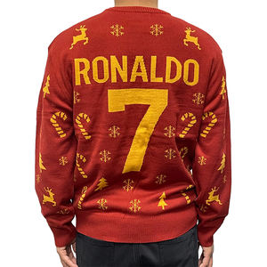 Factory Wholesale Football Game Style Knit Pullover Women's Sweaters Christmas <strong>Jumpers</strong> <strong>Plus</strong> <strong>Size</strong> Sweaters for Soccer Fan - Product Image 5