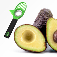 3 In 1 Avocado Slicer Shea Corer Boter Fruit Peeler Cutter Pulp Separator Plastic Mes Keuken Groente Gereedschap Keuken Gadgets