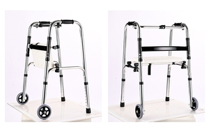 <span class=keywords><strong>Andador</strong></span> para Personas Mayores con <span class=keywords><strong>Ruedas</strong></span>, Plegable en un Segundo, de Aleación de Aluminio y Acero Inoxidable, Ligero, Marco de Rehabilitación para Personas Mayores - Product Image 6