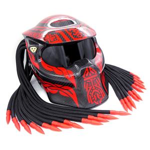 <span class=keywords><strong>Casco</strong></span> de <span class=keywords><strong>Moto</strong></span> Personalizado Retro de Fibra de Carbono, <span class=keywords><strong>Casco</strong></span> Integral con Diseño de Depredador <span class=keywords><strong>Alien</strong></span>ígena para Caballero, <span class=keywords><strong>Casco</strong></span> para Motocicleta Eléctrica - Product Image 3