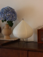 Nouvelle arrivée salon décoratif à la main papier lampe de table lanterne blanche lumière pour hôtel chambre chevet pêche lampe de table