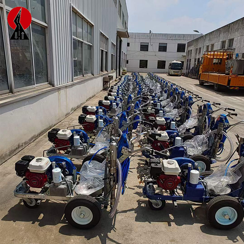 Машина для безвоздушного распыления краски из холодного пластика, машина для маркировки дорог, оснащенная импортными насосами и краскопультами