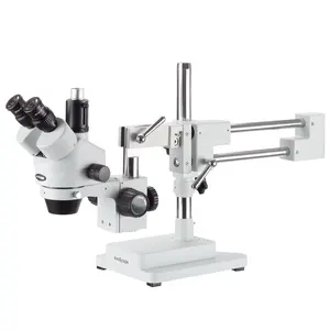 AmScope 3.5X-90X microscopio Stereo a braccio trinoculare Simul-focale