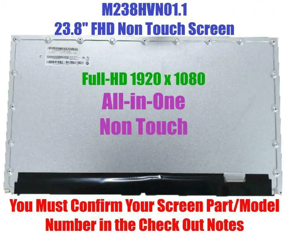 M238HVN01.1 23.8 pouces HD LCD Panneau D'affichage de L'écran pour Tout En Un HP 24-D 24-dd1006 24-dd0020la Grade A Plein Testé