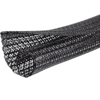 Gaine isolante tressée en polyester, flexible, résistante à la pression et ignifuge, pour l'organisation des câbles