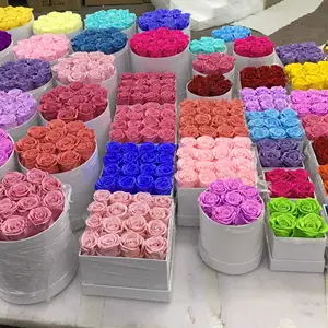 2024 Idea di regali per la festa della mamma stabilizzata l'infinito per sempre Dose di rose con profumo all'ingrosso di lusso eterno fiore conservato In scatola - Product Image 4