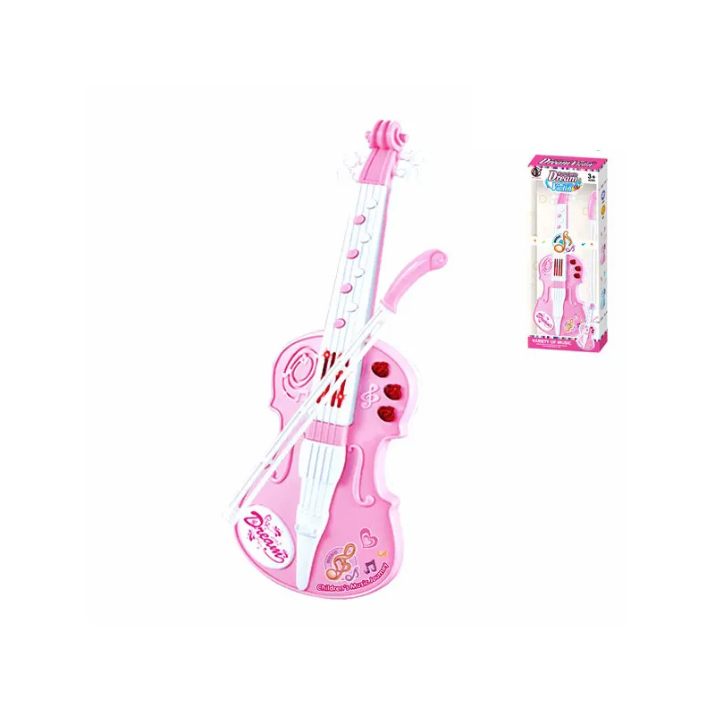 Education Learning Toy Violin Musical Instruments Toys Violin For Kids W/Light And Music