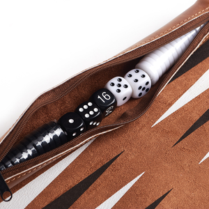 Ensemble de <span class=keywords><strong>Jeu</strong></span> d'Échecs et de Backgammon Roulable Portable <span class=keywords><strong>en</strong></span> Similicuir, Tapis Pliant pour Jeux de Société de Voyage pour Enfants et Adultes, Camping <span class=keywords><strong>en</strong></span> Plein Air - Product Image 5