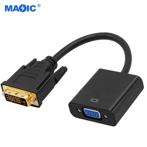 קידום 1080P 3D DVI-D 24+1 ל-VGA מתאם DVI-D ל-VGA ממיר זכר לנקבה כבל כבל מחשב עם שבב