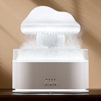 Humidificateur diffuseur d'arômes Nuage de pluie transfrontalier, best-seller, en forme de goutte de pluie, capacité 0,5L, bruit blanc, éclairage LED coloré