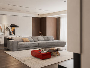 Di lusso di alta qualità divano in pelle Nubuck stile italiano Scrub tessuto soggiorno divani Set per Villa appartamento - Product Image 2