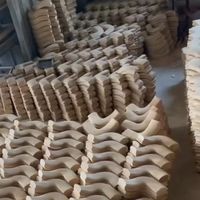 6010 7019 Capuchon d'ouverture de niveau pour main courante d'escalier en bois massif de chêne blanc