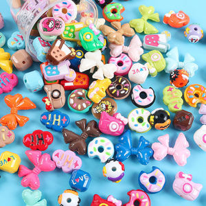 Chaîne de téléphone portable DIY perlée, accessoire avec perles Hi Clouds, perles acryliques mélangées, donut, citrouille, fantôme - Product Image 6