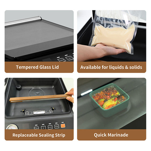 Scelleuse sous vide alimentaire commerciale à double chambre externe pour aliments secs, humides et liquides, compatible avec les sacs en aluminium gaufrés et lisses - Product Image 5