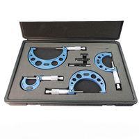 Gamme 0-150mm 6 pièces 3 pièces 4 pièces ensemble outil de mesure avec cadre peint extérieur machines-outils accessoires diamètre extérieur micromètre