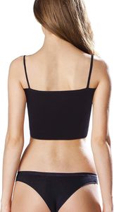 Canotte tagliate in cotone da donna da 4 confezioni per mezza <span class=keywords><strong>canottiera</strong></span> sportiva di base spalline sottili lunghe corte per ragazze in tessuto a maglia - Product Image 5