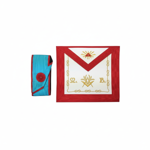 Masonic aasr scottish Rite ชุดผ้ากันเปื้อนและสายสะพายสีแดง - Product Image 1