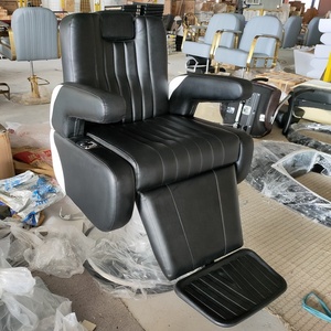Silla de peluquería de lujo moderna, silla de <span class=keywords><strong>Barbar</strong></span> antigua clásica con cuero sintético para barbería y salón de belleza - Product Image 5
