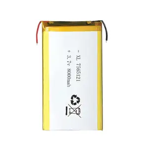 2023 pin mới 7565121 LiPo pin 8000mAh 8AH 3.7V 29.6wh pin có thể sạc lại cho ngân hàng điện