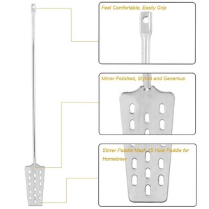 Paleta agitadora casera de acero inoxidable de 24,2 pulgadas con 15 agujeros, herramienta de mezcla de Metal Mash Tun <span class=keywords><strong>para</strong></span> <span class=keywords><strong>cerveza</strong></span> y vino - Product Image 3