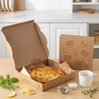 Boîte à pizza en carton ondulé personnalisée de 7 à 18 pouces, matériaux recyclés, laminage brillant, doublure en éponge pour aliments pour animaux, collations, chips de pommes de terre