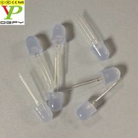 Diode LED ronde jaune scintillante 3.0-3.5V 10mm avec lentille diffuse laiteuse, vente chaude de l'usine chinoise, 250 pièces par sac