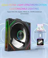 Ventilateurs de boîtier PC Cool Storm, nouveau design, prisme, 12 pièces, ventilateur ARGB 120 mm, raccordement sans fil, lot de 3, ventilateurs RGB pour boîtier PC de jeu, refroidisseur de boîtier PC