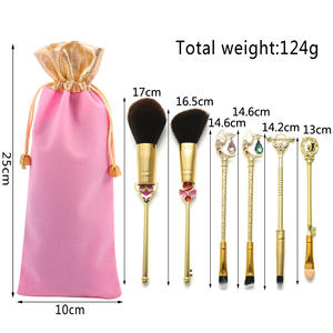 مجموعة فرش مكياج بحار قمر رسوم متحركة يابانية كرتونية 6 فرشاة ظلال عيون أساس بودرة للفتيات هدية جميلة صب قوالب - Product Image 5