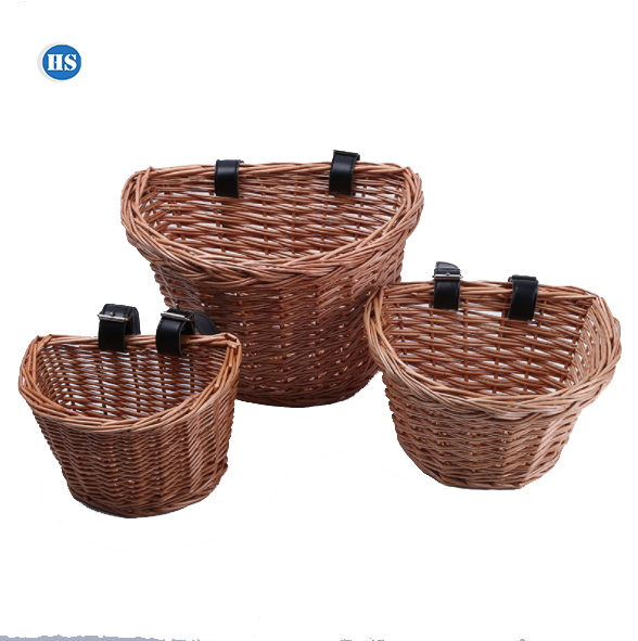 Прямая поставка с завода, корзина для покупок ручной работы для супермаркета, плетеная велосипедная корзина