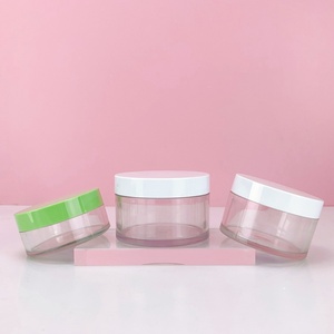 Free Samples <b>Empty</b> Custom 120g 200g PET clear Cosmetic Cream Lip Body Scrub <b>Jar</b> PET Heavy Weight Cream <b>Jar</b> 3.5oz 4.2oz - Product Image 1