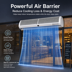 Rideau <span class=keywords><strong>d</strong></span>'<span class=keywords><strong>air</strong></span> commercial, barrière <span class=keywords><strong>d</strong></span>'<span class=keywords><strong>air</strong></span> pour porte, ventilateur à flux croisé, boîtier métallique fin, pour entrée de magasin, restaurant, hôtel - Product Image 6