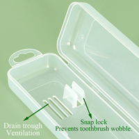Étui de voyage pour brosse à dents en plastique anti-poussière YUZMEI, boîte transparente pour dentifrice et brosse à dents, porte-brosse à dents portable avec couvercle