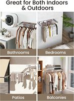 Séchoir à linge mural pliable pour vêtements, idéal pour les salons et les salles de bain