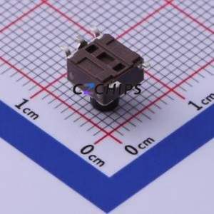 DTSMG-63K-V-T/R Tactile Switch SMD-4P,6x6mm Switch Single Pole Single Throw Round Button Vertical Mount 6mm - Product Image 2