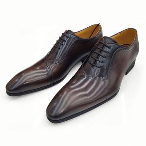 XuanWu A647 Nouveau Modèle 2026 – Chaussures Richelieu Homme en Cuir Véritable à Bout Renforcé, Style Habillé, à Enfiler, à Pois, pour Automne/Hiver - Product Image 5