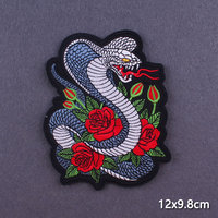 Patchs en tissu polyester brodés style punk, motifs cartes de tarot, badges thermocollants, autocollants pour vêtements DIY, en stock