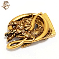 HORSE LOVE 35mm 00646 Boucle de ceinture automatique en métal style crocodile personnalisée pour homme/femme, style simple, couleur et design personnalisables