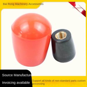 Set Gagang dan Kenop Furnitur Oval <span class=keywords><strong>Bakelite</strong></span> untuk Aksesori Mesin Perkakas dengan Gigi Tembaga Warna Merah Sutra Hitam - Product Image 3