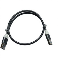 Cable de Extensión de Datos USB 3.0 de 1M, Macho a Macho, con Trenzado de Nailon, para Computadora y Cámara