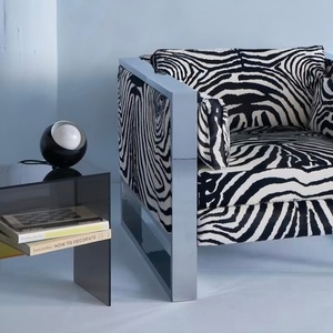 Venta Directa <span class=keywords><strong>de</strong></span> Fábrica: Sillón <span class=keywords><strong>de</strong></span> Diseño con Estampado <span class=keywords><strong>de</strong></span> Cebra, Patas <span class=keywords><strong>de</strong></span> Acero Inoxidable, Tapizado en Tela, para <span class=keywords><strong>Sala</strong></span> <span class=keywords><strong>de</strong></span> Estar - Product Image 4