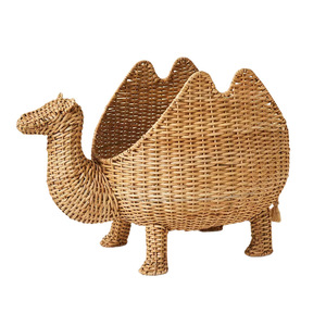 Hand Woven Camel Shape Rattan <b>Basket</b> Eco Friendly Storage Organizer For Toys And Miscellaneous Items - Product Image 5
