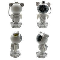 Mini proyector LED moderno RGB Nebula Star & Robot Night Light Sensor Control Touch Power Generation para uso en dormitorio o habitación