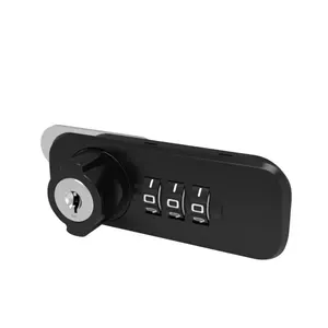 DMZ-6061 yüksek kalite 3 haneli şifreli kilit ana anahtar ve kod değiştirme düğmesi dolap ve mobilya için - Product Image 1