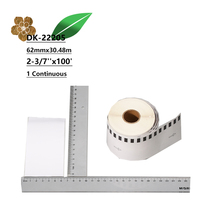 Étiquettes d'expédition thermique continue personnalisées d'usine YESN rouleau 62mm * 30.48mm étiquette d'emballage d'usine pour les promotions Brother DK22205