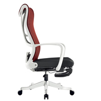 Chaise de bureau ergonomique en maille moderne inclinable pivotante réglable en hauteur avec accoudoirs fixes et structure en nylon pour le bureau à domicile